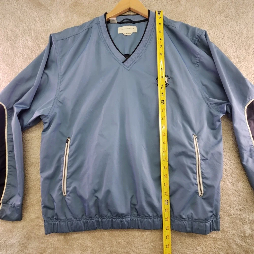 Cutter & Buck Windbreaker Mens M Blue Pebble Beach Golf Links Pullover Jacket